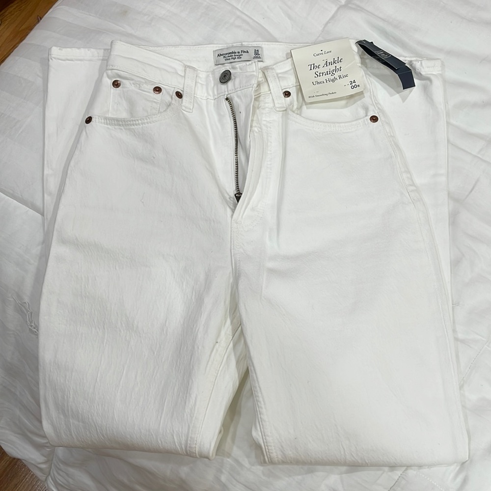 The Ankle Straight Ultra High Rise Curve love jeans with pockets size 24